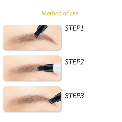 Forked Design Eyebrow Pencil, Long Lasting Natural Eyebrow Pencil, Facial Beauty Tools