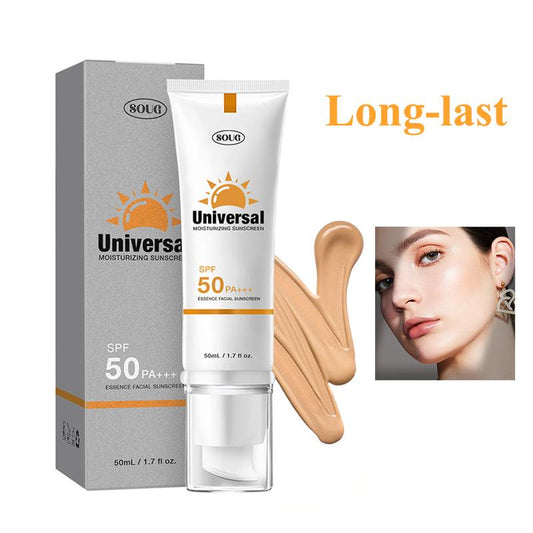 Tinted Sunscreen SPF 50, Universal Protector Solar 50 Face Sunscreen Moisturizer, No Sticky, Hydrating Sunscreen, 50ml