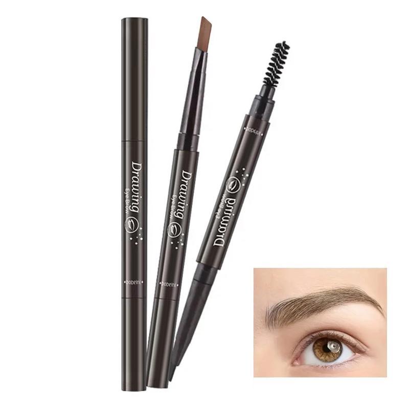 Double-ended Eyebrow Pencil, 1 Count Waterproof Long Lasting Eyebrow Pencil, Brow Styling Brush, Brow Shading & Filling Pencil, Eye Brow Makeup Tool, Brow Styling Products