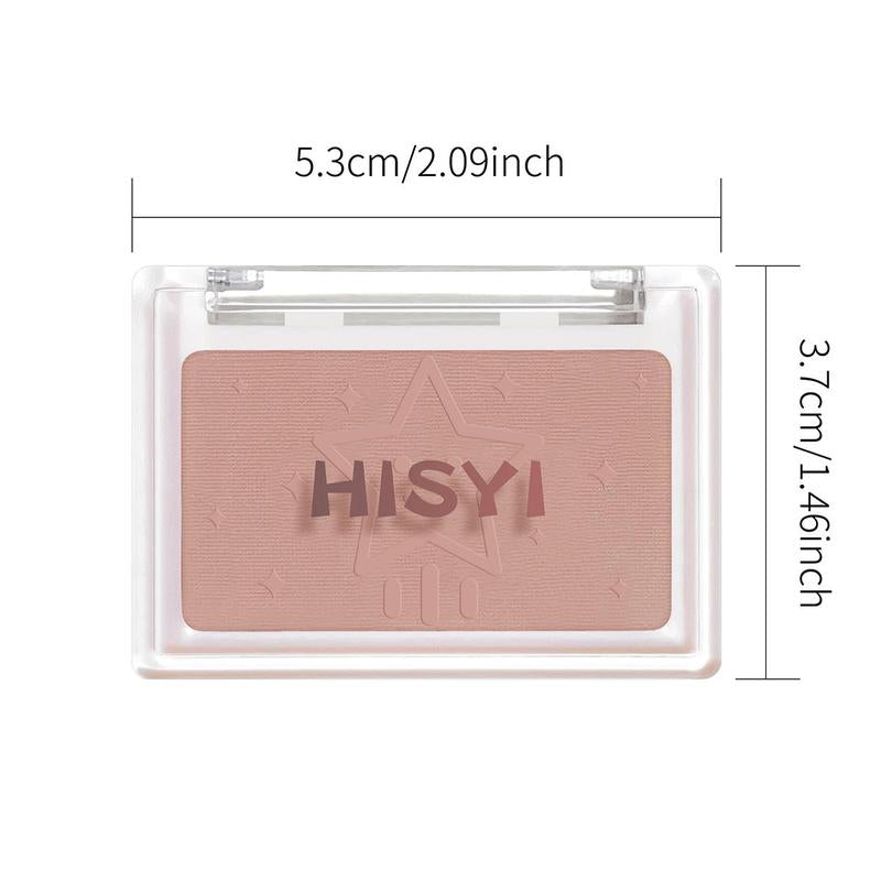 Long Lasting Matte Blush, Single Color Makeup Blush Palette, Cheeks Contour Blush Pressed Powder, Natural Look Blush for Daily Makeup, Suitable for All Skins