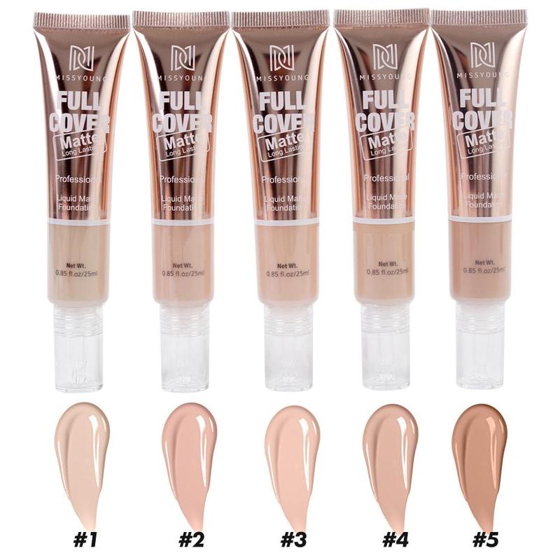 1 Count Long-lasting Liquid Foundation, Moisturizing Full Coverage Matte Foundation, Lightweight Concealer Foundation for All Skin Types