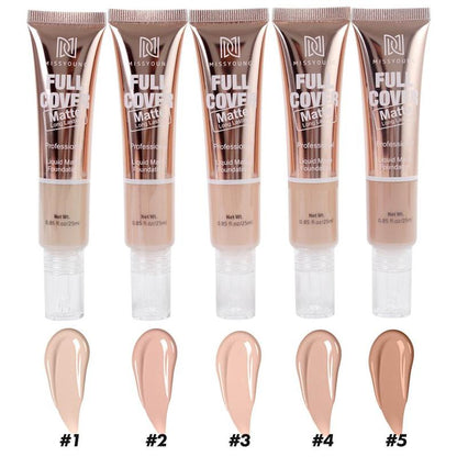 1 Count Long-lasting Liquid Foundation, Moisturizing Full Coverage Matte Foundation, Lightweight Concealer Foundation for All Skin Types