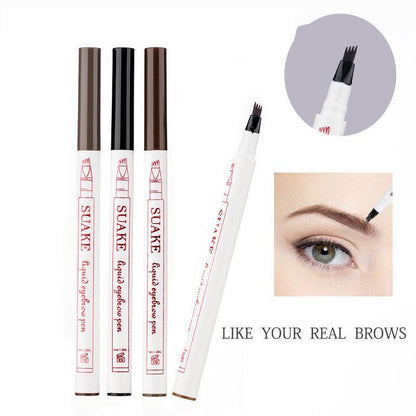 Forked Design Eyebrow Pencil, Long Lasting Natural Eyebrow Pencil, Facial Beauty Tools