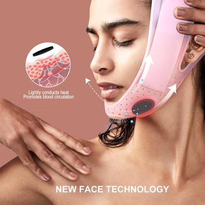 JUSRON Double Chin Reducer V Line Face Lifting Tape Face Strap, Soft Silicone Chin Strap Face Shaper to Removing Double Chin for Women and Men, Summer Trending