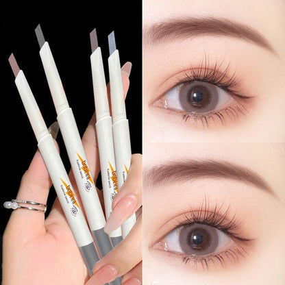 2 In 1 Dual-ended Eyebrow Pencil & Brush, 1 Count Brow Pencil, Eyebrow Makeup Product For Women & Girls