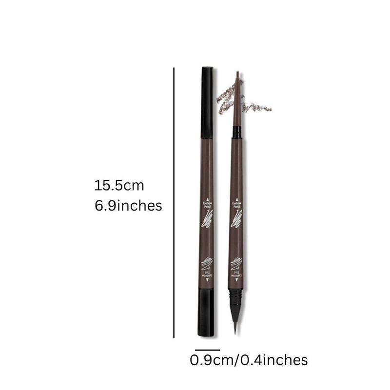 2 in 1 Double-ended Eyebrow Pencil, 1 Count 1.5mm Minuteness Eyebrow Pencil, Waterproof 24 Hours Long-lasting Eyebrow Pencil