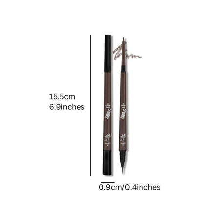 2 in 1 Double-ended Eyebrow Pencil, 1 Count 1.5mm Minuteness Eyebrow Pencil, Waterproof 24 Hours Long-lasting Eyebrow Pencil