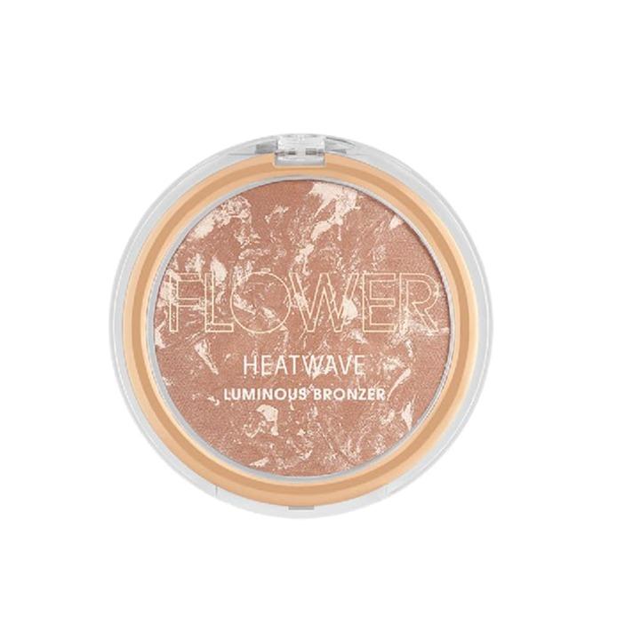 FLOWER Luminous Bronzer - Bronzer Powder Makeup - Warm Luminous Finish + Sunkissed Skin - Shimmering Powder - Ambient Glow - Cruelty-Free + Vegan (Sunrise) Cosmetic