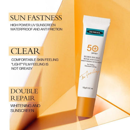 1 Piece 15g SPF50+ Repair Whitening Sunscreen, Moisturizing Sunscreen, Sun Protection For Women & Girls, Facial Care Product