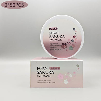 Sakura Extract Moisturizing Eye Mask, 100pcs/set Brightening & Smoothing Eye Care Pad, Professional Eye Care Product for Women