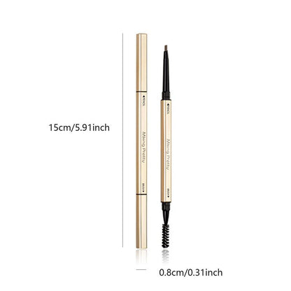 Double-ended Eyebrow Pencil, 1 Count Long Lasting Eyebrow Pencil, Brow Styling Brush, Brow Shading & Filling Pencil, Brow Brush Makeup Tool, Eye Makeup Products