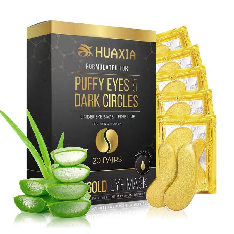 20-Piece 24K Gold Under Eye Patches: Anti-Aging Collagen & Hyaluronic Acid Eye Mask for Dark Circles, Puffiness & Wrinkles - Revitalize Your Skin Moisturizing, Revitalization, Dark Circles, Puffiness, Smoothening, Brightening, Tightening, Nourishing