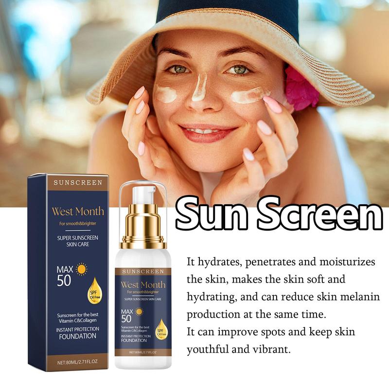 80g Sunscreen Moisturizing Face Cream, Hydrating Face Cream, Summer Sunscreen Face Lotion for Women & Men