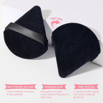 Comfort Skincare Triangle Powder Puff, Soft Makeup Sponge Puff, Dry & Wet Use Makeup Puff for Liquid Foundation, Face & Body Powder, Concealer, Cream