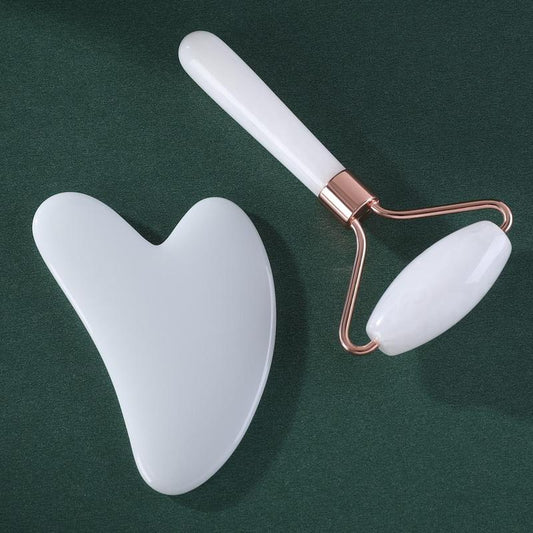 Comfort Skincare Heart Shaped Massage Tool, 1 Count Massage Roller & 1 Count Scraping Board, Professional Cosmetic Skincare Tools for Face & Body