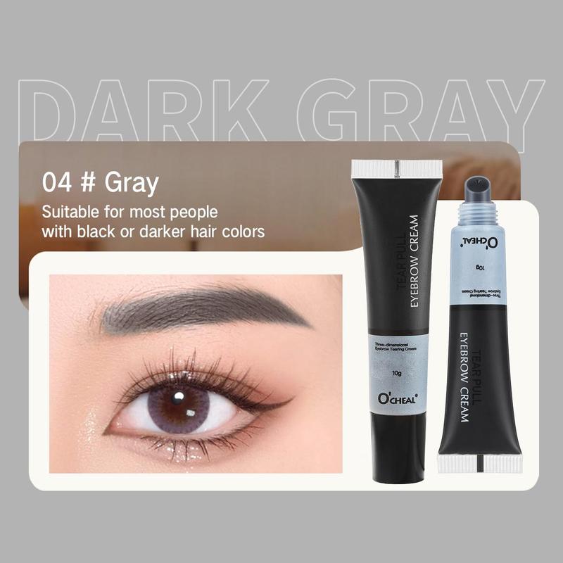 Long Lasting Semi-permanent Eyebrow Gel, 4pcs/set Film Forming Dye Eyebrow Cream, Eyebrow Makeup Product for Women & Girls