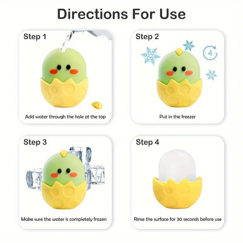 Cute Egg Shaped Silicone Ice Roller, 1 Piece Face Massage Tool, Professional Skincare Tools for Women