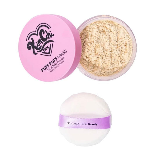 KIM CHI CHIC PUFF PUFF PASS SET & BAKE POWDER - 03 TRANSLUCENT LONG LASTING Lightweight