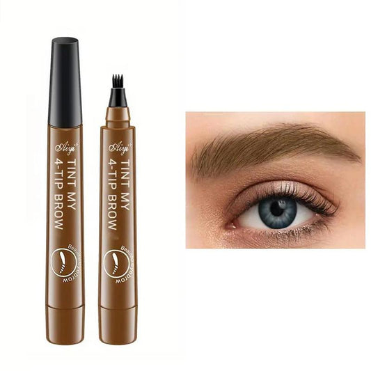 Waterproof 4 Split Tip Eyebrow Pencil, 1 Count Long Lasting Brow Styling Pen, Brow Shading & Filling Pencil, Eye Brow Makeup Product