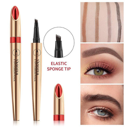 Liquid Eyebrow Pencil, 1 Count Waterproof Long Lasting Eyebrow Makeup Product With Micro Fork Tip For Natural Look