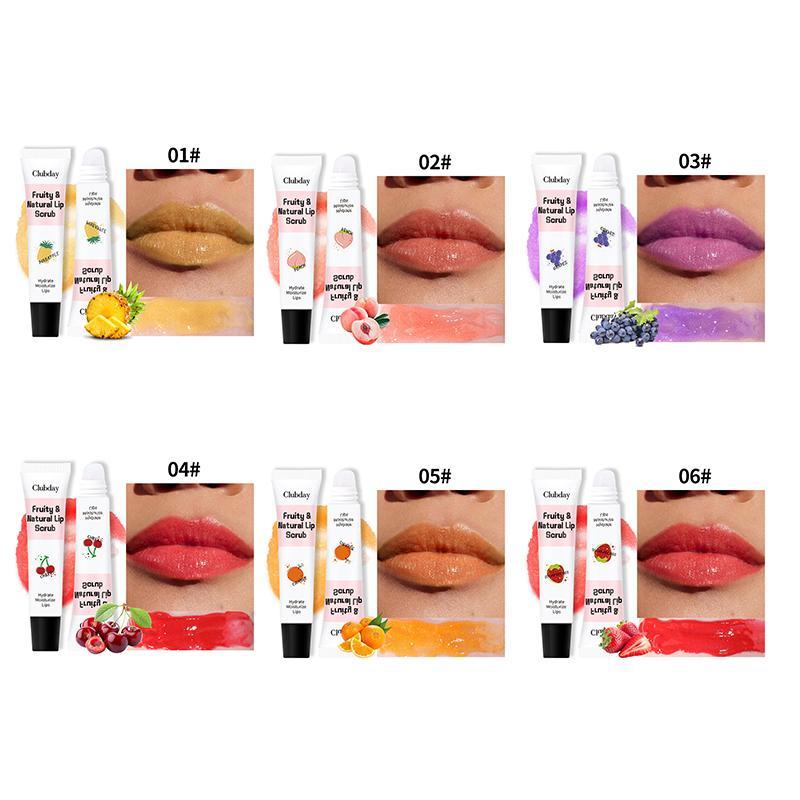 Fruit Flavor Lip Scrubs (6pcs/set), Moisturizing Lip Care Products, Lip Care Products For Women & Girls