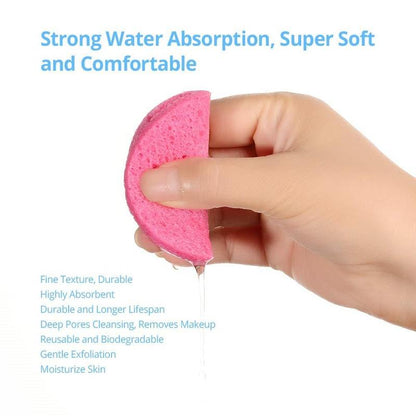 Water Absorption Compressed Facial Cleansing Sponges (20pcs), Reusable Cosmetic Cleansing Pad for Travel?Home, Soft?Personal Care Supplies