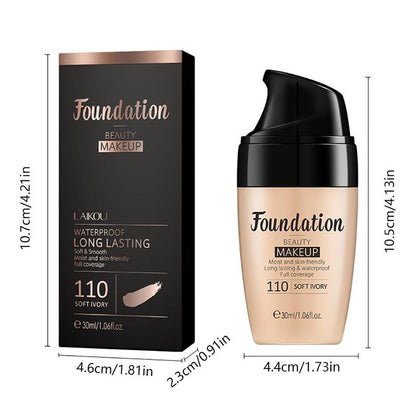 Natural and Delicate Pores Concealer Foundation, Long Lasting Moisturizing Liquid Foundation Full Coverage Makeup Cream for Contouring, Highlighting