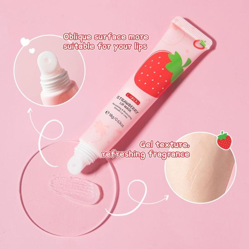 Strawberry Lip Mask, 1 Count?Moisturizing Lip Balm, Hydrating Plumping Lip Stick Lip Moisturizer, Lip Skin Care Treatment Lip Care Product