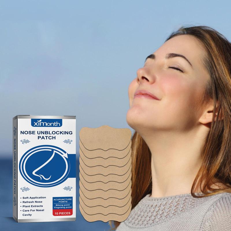 Natural Extract Nose Patch (10 Counts/Box), Nose Unblocking Patch, Refresh Nose Patch, Nasal Treatment for Women & Men