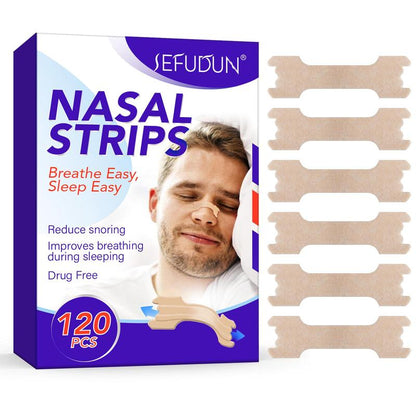 Nasal Strips for Relieving Nasal, 120pcs/box Elastic Breathable Nasal Strip for Reducing Snoring & Improving Sleep Congestion, Easy Sleeping, Nasal Care Supplies for Daily Use