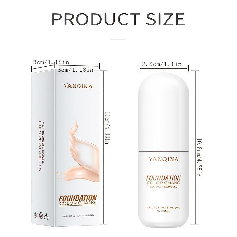 Waterproof Oil Control Liquid Foundation, Moisturizing Full Coverage Flawless Dark Skin Coverage Concealing Foundation Cream, Lightweight Concealer Makeup Cream