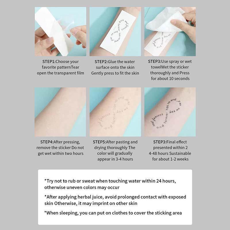 Flower Pattern Temporary Tattoo Sticker, Waterproof Long Lasting Fake Tattoo For Women & Men