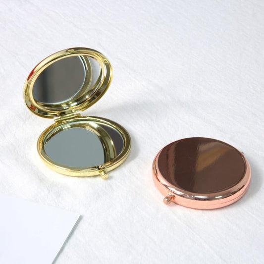 Portable Mini Round Makeup Mirror, 1 Count Double Sided Pocket Mirror, Travel Mirror, Portable Cosmetic Tool For Outing, Daily Use