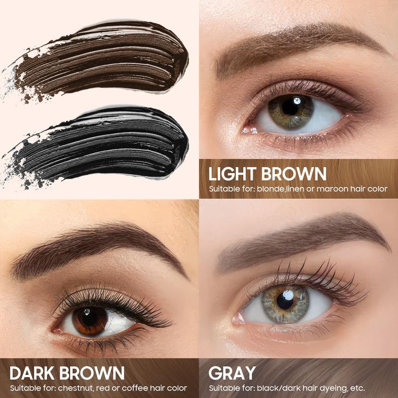 Brow Tattoo Peel Off, Brow Gel Eyebrow Tattoos with Eyebrow Stencils for Women, Eyebrow Gel Waterproof Brow Pencils, Long-Lasting Makeup Create Full Voluminous Brows