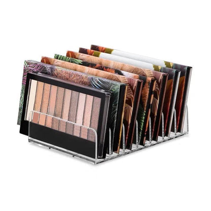 Clear Acrylic Eyeshadow Palette Holder, 1/2 Counts Compact Eye Shadow Palette Organizer, Makeup Palettes Organizing Tray for Vanity Bathroom Countertop