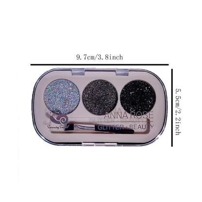 Glitter Eye Shadow Palette, 1 Count Shimmering Eye Shadow Makeup Products for All Styles and Occasions