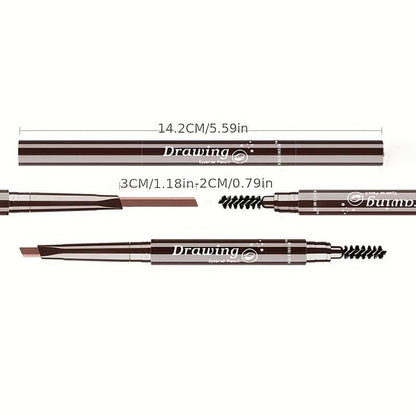 2 In 1 Waterproof Eyebrow Pencil, 1 Count Double Sided Long Lasting Eyebrow Pencil, Brow Styling Eye Makeup Products