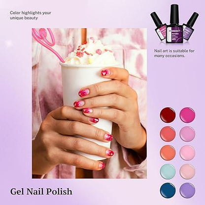 "Spring's Best Colors 24 PCS Gel Nail Polish Kit " Glossy Manicure Nail Art Nail Care Pack Smooth Cutics Cosmetic