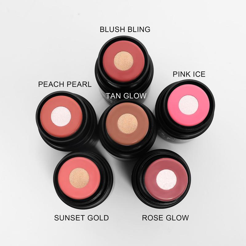 Long Lasting Sandwich Blush Sticks, 3pcs/set Natural Look Blushes For Daily Makeup, Lightweight Soft Color Shadows