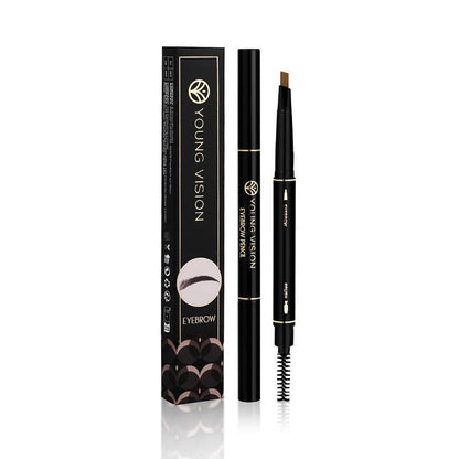 Double-ended Eyebrow Pencil & Brush, 1 Count Long Lasting Eyebrow Shading & Filling Pencil, Brow Styling Brush, Waterproof Eye Brow Coloring Pencil for Women & Girls