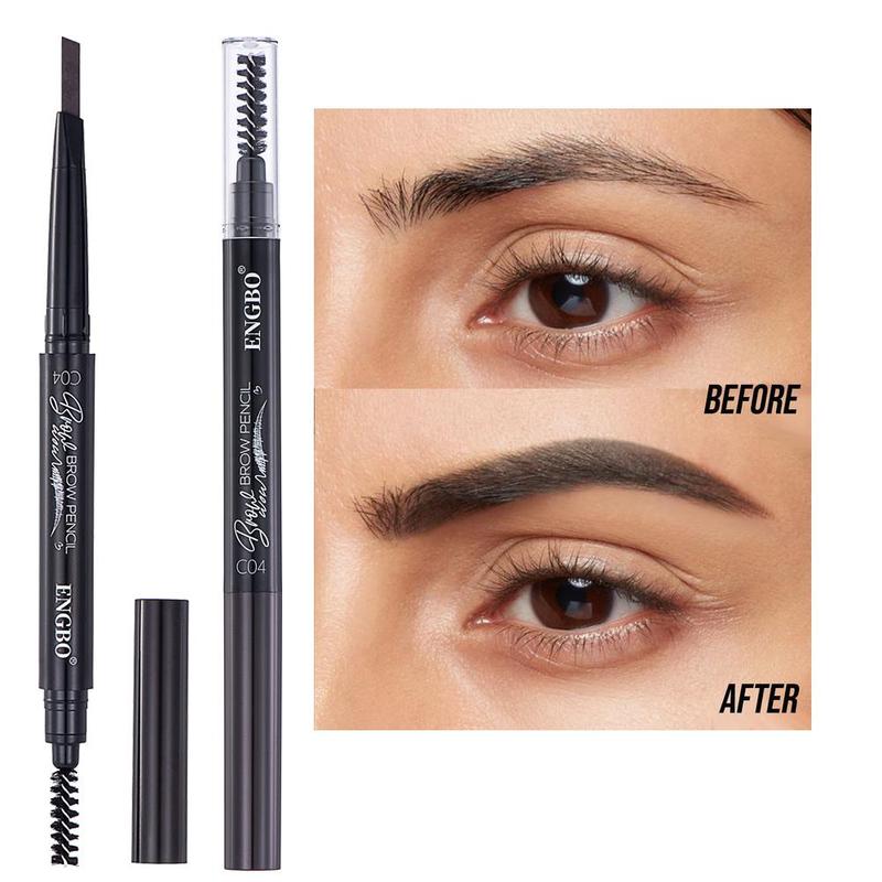 Double-ended Eyebrow Pencil, 5 Counts/set Long Lasting Eyebrow Pencil, Brow Styling Brush, Eye Brow Makeup Tool, Eyebrow Makeup Brushes, Makeup Brushes, Cosmetic Beauty Supplies