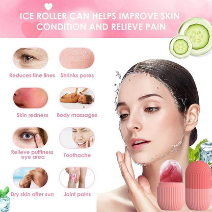 Lightweight Summer Ice Face Roller, Daily Multi-purpose Comfort Facial Ice Roller, Face Massager Gua Sha Mold, Ice Compress Ice Tool for Face Eyes, Cruel Summer, Ice Roller For Face