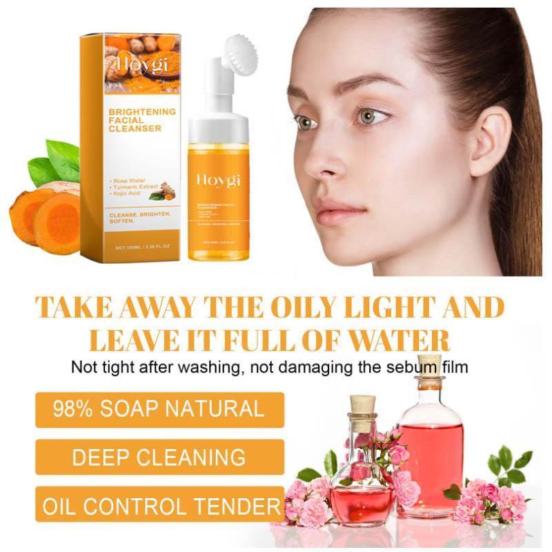 Brightening Turmeric Facial Skincare Cleanser, Comfort Deep Cleansing Hydrating Facial Cleanser, Back To School, Suitable for Acne, Pimple, Blackhead, Oily Skin