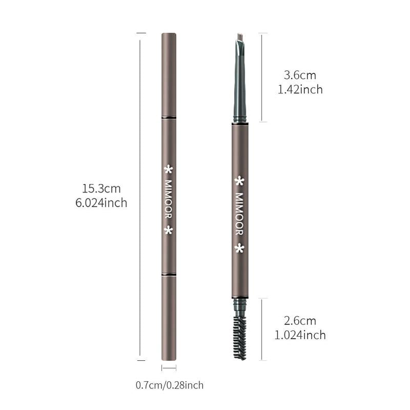 Double Ended Eyebrow Pencil & Brush, 1 Count Waterproof Long Lasting Eyebrow Pencil, Brow Styling Pen, Brow Shading & Filling Product