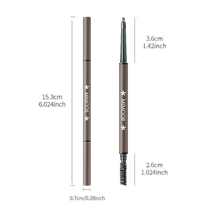 Double Ended Eyebrow Pencil & Brush, 1 Count Waterproof Long Lasting Eyebrow Pencil, Brow Styling Pen, Brow Shading & Filling Product