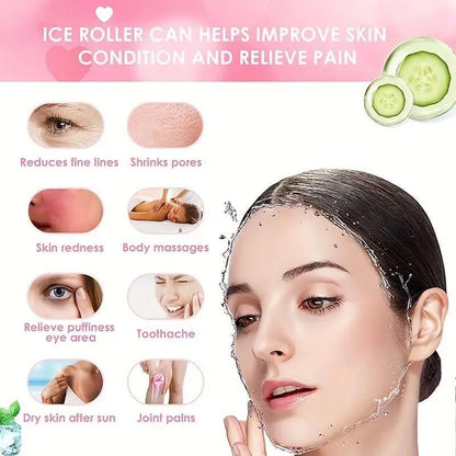 Silicone Face Massage Ice Mold, 1 Count Facial Ice Roller, Skin Care Beauty Ice Cold Compress Tool