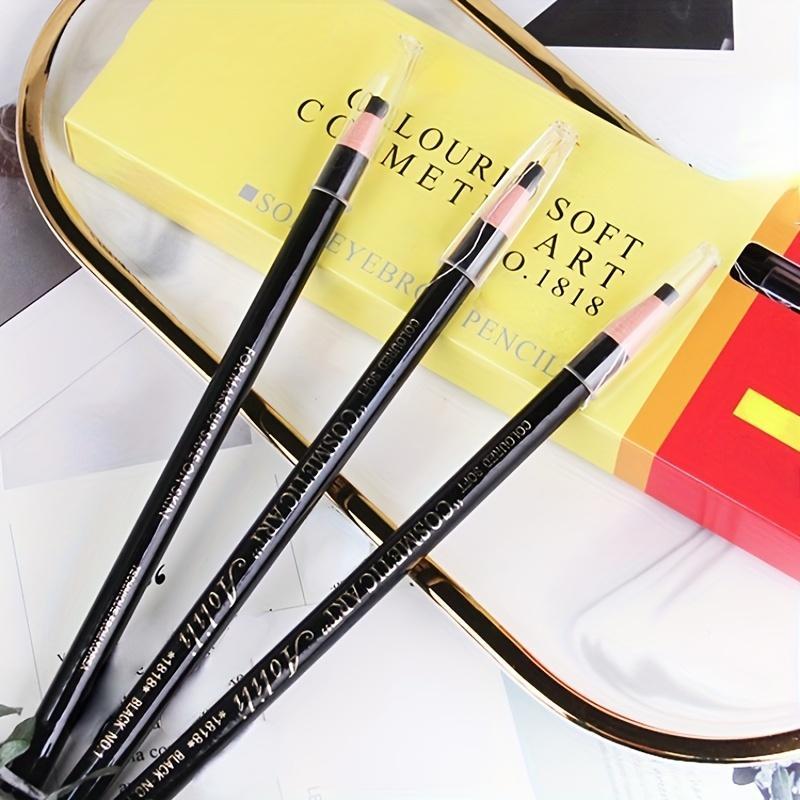 Waterproof Eyebrow Pencil (5pcs), Long Lasting Eyebrow Pencil, Brow Styling Brush, Sweat Proof High Pigmented Brow Shading & Filling Pencil, Makeup Tool Easy to Apply