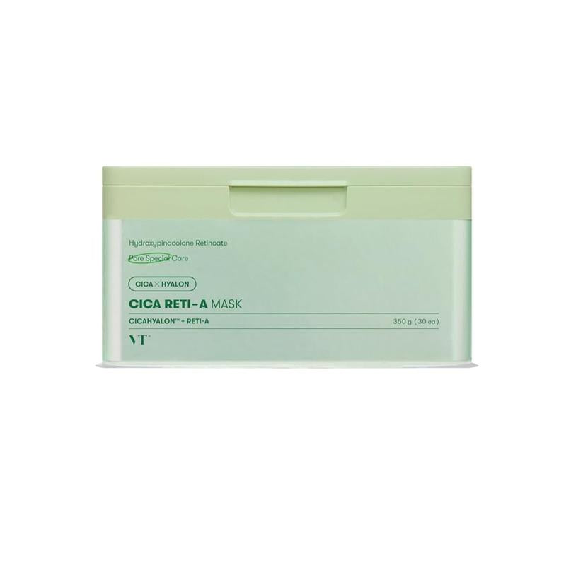 VT COSMETICS CICA Reti-A Mask - 30 Sheets, Retinol Complex for Daily Pore Care (350g)