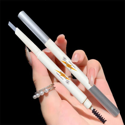 2 In 1 Dual-ended Eyebrow Pencil & Brush, 1 Count Brow Pencil, Eyebrow Makeup Product For Women & Girls