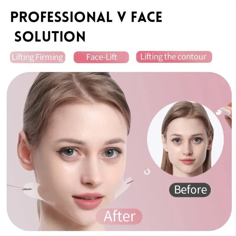 V-shaped Face Lift Tape, 20pcs Facial Skin Firming Lifting Patch & 8pcs Fixed Rope, Face Beauty Tools, Professional Skincare Tools for Daily Use